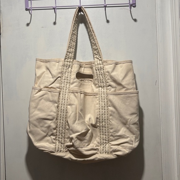 FREE PEOPLE caravan cotton cream tote - Picture 2 of 11